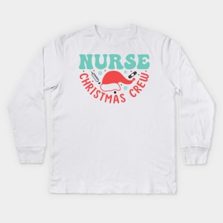 Christmas Nurse Crew Kids Long Sleeve T-Shirt